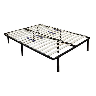Boyd Sleep 14" High Metal Platform Bed Frame with Wood Slat Support, Adjustable Lumbar Zone from Firm to Plush, No Box Spring Required, Easy Assembly, Under Bed Storage Space, Full