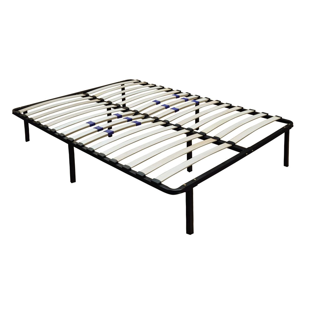 Boyd Sleep 14" High Metal Platform Bed Frame with Wood Slat Support, Adjustable Lumbar Zone from Firm to Plush, No Box Spring Required, Easy Assembly, Under Bed Storage Space, Full