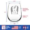 Bevvee Penguin Family - Stemless Wine Glass - Mom, Dad, Baby Penguin Themed Gifts and Decor - Large 17 oz view 4