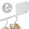 ABHILWY Retractable Clothesline Clothes Line Retracting Outdoor/Indoor, Heavy Duty Adjustable Drying Rope Wire Dryer Widened Belt, Self Adhesive Wall Mount Case with 29 Windproof Hanging Holes White view 1