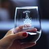 Bevvee Happy Purrthday - Funny Cat Stemless Wine Glass for Birthday - Cat Themed Bday Party Gifts and Decor - Large 17 Oz view 3