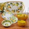 Lemon Zest Melamine All Purpose Bowls Set of 6  7.5" Citrus-Inspired Unbreakable Lightweight Dinnerware for Salad, Cereal, Snacks, Pasta, Summer Outdoor Dining & Everyday Use view 4