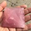 MOKACRYSTAL 55-60mm Natural Pink Rose Quartz Energy Pyramid Healing Crystal Gemstone Chakra Pyramids 1pc view 3