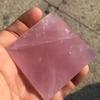 MOKACRYSTAL 55-60mm Natural Pink Rose Quartz Energy Pyramid Healing Crystal Gemstone Chakra Pyramids 1pc view 4