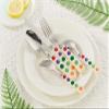 ANNOVA Silverware Set 20 Pieces Cutlery Stainless Steel Colorful Fun Handle Flatware Service for 4 - Dinner Knife, Dinner Fork, Salad fork, Dinner Spoon, Dessert Spoon (Puka Dots, 20 Pieces) view 4
