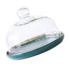 Cabilock 1set Lidded Dessert Plate Elegant Cake Tray Cover for Food Display Green Dessert Container for Restaurant Hotel Home Use view 1