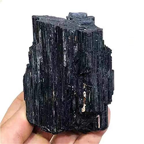 MOKACRYSTAL 130g-150g Natural raw Quartz Crystals Healing Stones Crystal Black Tourmaline 1pc