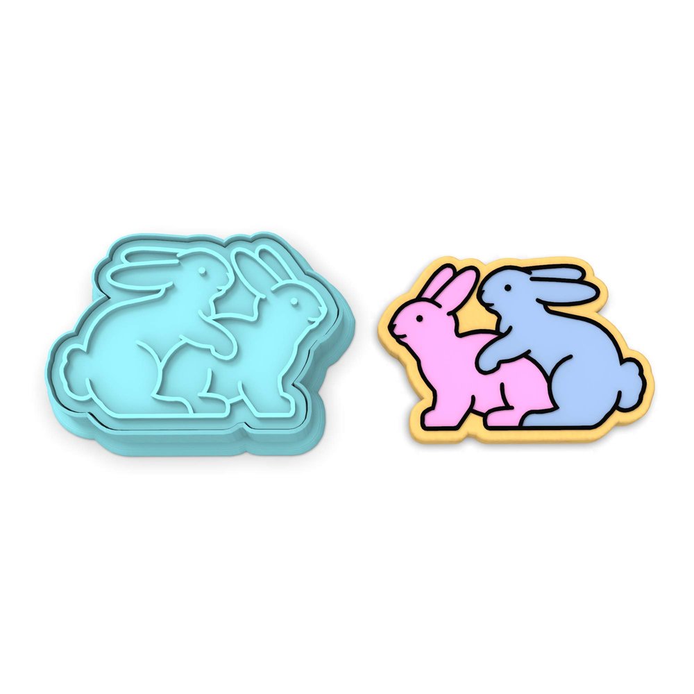 Bunnies Humping Cookie Cutter & Stamp