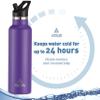 Arslo Stainless Steel Double Wall Water Bottles 25 Ounce, Vacuum Insulated Bottle With Straw Lid, Insulated Water Bottle Keeps Water Cold for 24 Hours, Hot for 12 Hours, Hiking, Sports view 3