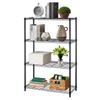 36" L14" W54" H Commercial Wire Shelving Unit Metal Shelf with 4 Tier Adjustable Layer Rack Strong Steel for Restaurant Garage Pantry Kitchen GarageBlack view 1