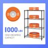 36" L14" W54" H Commercial Wire Shelving Unit Metal Shelf with 4 Tier Adjustable Layer Rack Strong Steel for Restaurant Garage Pantry Kitchen GarageBlack view 4