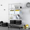 30" L14" W60" H Wire Shelving Unit Commercial Metal Shelf with 5 Tier Casters Adjustable Layer Rack Strong Steel for Restaurant Garage Pantry Kitchen GarageChrome view 2
