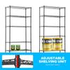 30" L14" W60" H Wire Shelving Unit Metal Shelf with 5 Tier Casters Adjustable Layer Rack Strong Steel for Restaurant Garage Pantry Kitchen GarageBlack view 3
