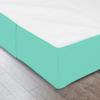 600 Thread Count 100% Cotton 1PC Tailored Pleated Bed Skirt Dust Ruffle Bed Skirt Never Lift Your Mattress Classic 18Drop Length Pleated Styling,Aqua/Split Queen view 4