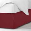 600 Thread Count 100% Cotton 1PC Tailored Pleated Bed Skirt Dust Ruffle Bed Skirt Never Lift Your Mattress Classic 18Drop Length Pleated Styling,Burgundy/Split King view 2