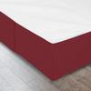 600 Thread Count 100% Cotton 1PC Tailored Pleated Bed Skirt Dust Ruffle Bed Skirt Never Lift Your Mattress Classic 18Drop Length Pleated Styling,Burgundy/Split King view 4