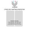 Split California King Mattress Protector for Adjustable Split Beds, 100% Waterproof Terry Cotton - Fitted Sheet Style Breathable Mattress Cover - 30" Deep Pocket [Split Cal-King 36-Inch X 84-Inch] view 3