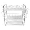 Cabilock Iron Art Dish Drainer for Kitchen Rustproof Cutlery Storage Organizer Space-Saving Utensils Rack for Plates Bowls Mugs Stable Design for Home Restaurant Bar Use view 1