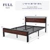 Allewie Full Size Platform Bed Frame with Wooden Headboard and Footboard, Heavy Duty 12 Metal Slats Support, No Box Spring Needed, Under-Bed Storage, Noise Free, Easy Assembly, Mahogany view 2