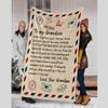 Blanket Personalized To My Granddaughter From Grandma Blanket, Letter To my granddaughter Blanket, Personalized Air Mail Letter To Daughter Cozy Plush Fleece Blanket size 60x80 inch Gifts for Men, Wom view 2