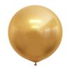 24" Kalisan Mirror Chrome Gold Birthday Party Decoration Supply Latex Helium Balloons - Bag of 5 view 1