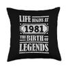 43 Year Old Life Begins 1981 Birth Of Legends 43rd Birthday Throw Pillow view 1