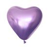 12" Kalisan Mirror Chrome Violet Heart Birthday Party Decoration Supply Latex Helium Balloons - Bag of 50 view 1