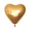 12" Kalisan Mirror Chrome Gold Heart Birthday Party Decoration Supply Latex Helium Balloons - Bag of 50 view 1