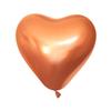 12" Kalisan Mirror Chrome Copper Heart Birthday Party Decoration Supply Latex Helium Balloons - Bag of 50 view 1