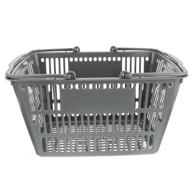 Balacoo Portable Storage Basket- 1 Pc Storage Basket Flat Base Shopping Basket Seasoning Bottle Basket Toiletries Organizer for Bathroom Kitchen 36X26X22CM Grey