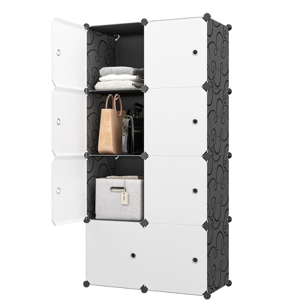 KOUSI Large Cube Storage - 14"x18" Depth (8 Cubes) Shelves Clothes Dresser Closet Storage Cabinet Shelving Bookshelf Toy Organizer