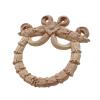 DUO ER Carved Flower Carving Round Wood Appliques Furniture Unpainted Mouldings Decal Decorative Figurine Decoration Maison view 1