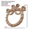 DUO ER Carved Flower Carving Round Wood Appliques Furniture Unpainted Mouldings Decal Decorative Figurine Decoration Maison view 2