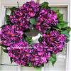 16 or 20 inch Purple Hydrangea Wreath, Rustic Wreath, Outdoor Wreath, Wedding Wreath, Front Door Wreath, Spring Wreath,Easter Wreath, Summer Wreath, Mothers Day Wreath, Home Warming view 3