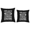 35 Year Old Life Begins 1989 Birth Of Legends 35th Birthday Throw Pillow view 3