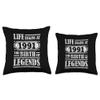 33 Year Old Life Begins 1991 Birth Of Legends 33rd Birthday Throw Pillow view 3