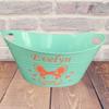 Personalized Easter Bunny Basket With Name - Custom Bucket with Handles - Large Pail for Egg Hunting view 4