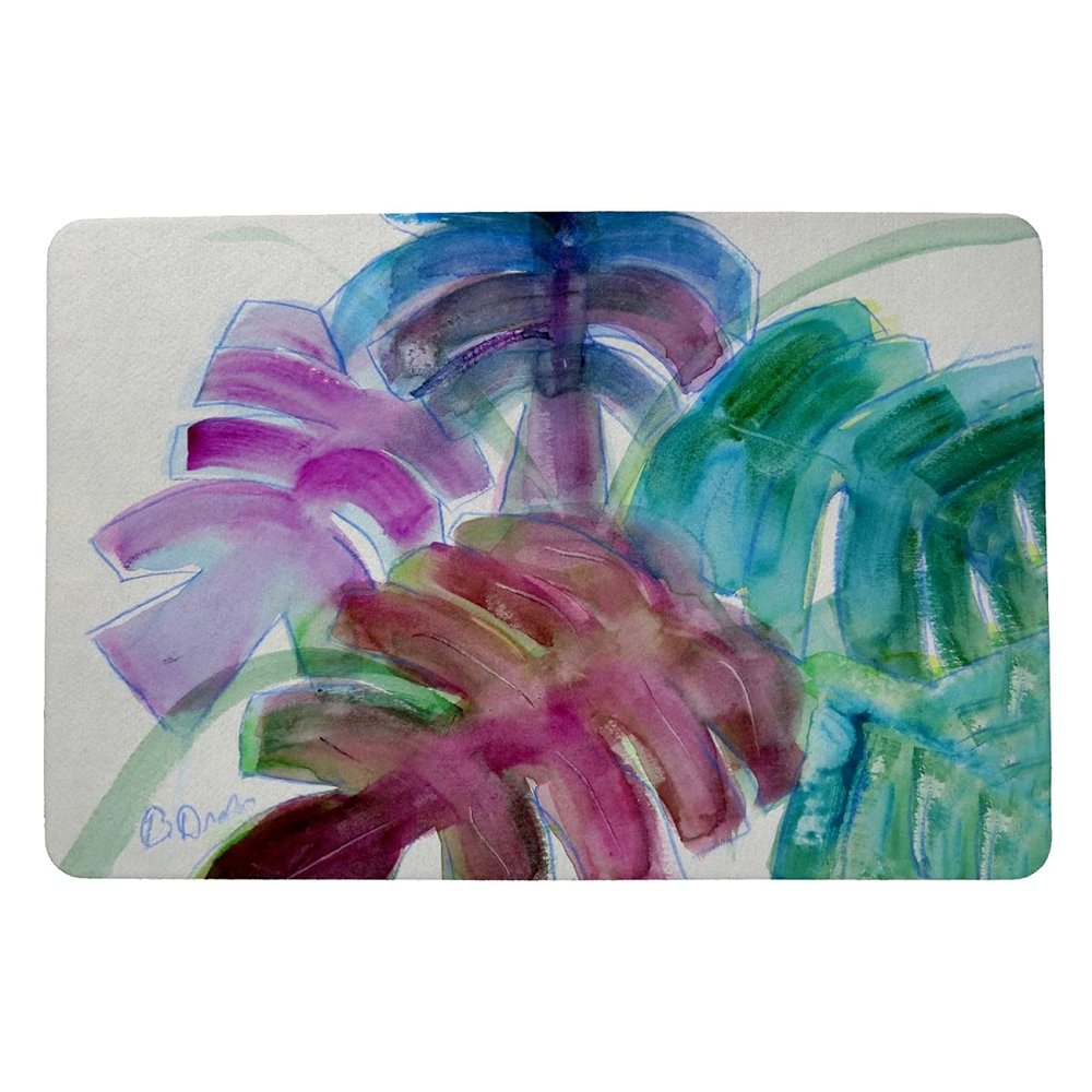 Betsy Drake Monstera Leaves Door Mat 18x26