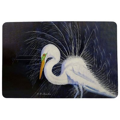 Betsy Drake Breeding Egret Door Mat 18x26