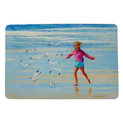 Betsy Drake Chasing Gulls Door Mat 18x26