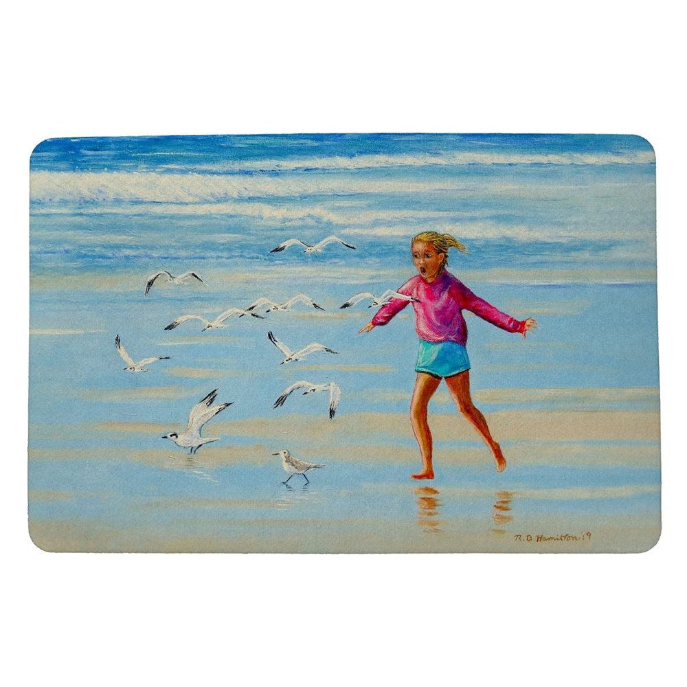 Betsy Drake Chasing Gulls Door Mat 18x26