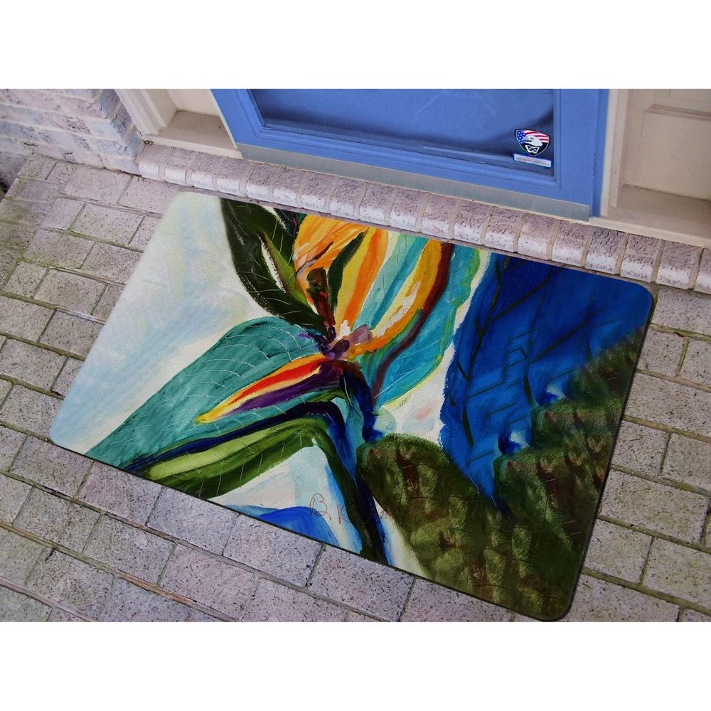 Betsy Drake Teal Paradise Door Mat 18x26