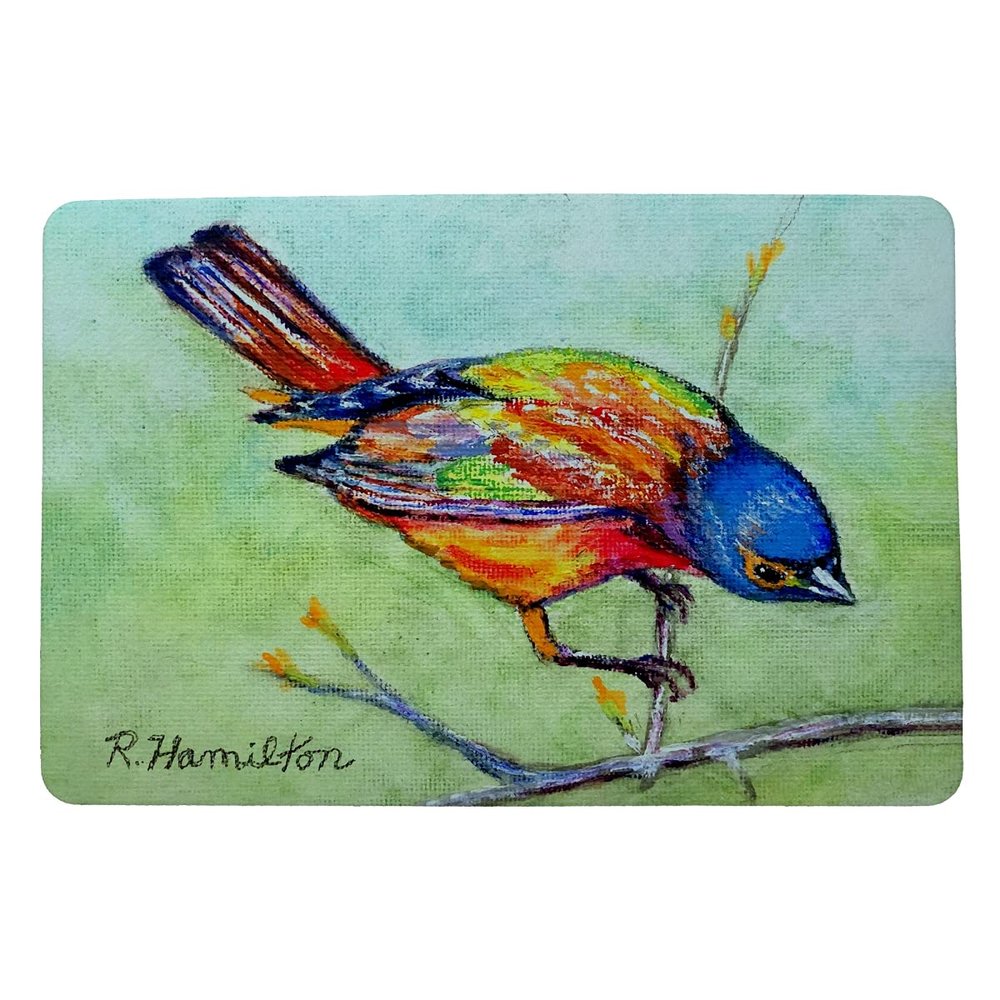 Betsy Drake Painted Bunting Door Mat 18x26