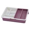 Lagaga Drawer Organizer Trays Dividers Adjustable Separate Storage Box for Kitchen Utensils Makeups Stationery (Purple) view 1