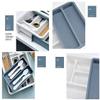 Lagaga Drawer Organizer Trays Dividers Adjustable Separate Storage Box for Kitchen Utensils Makeups Stationery (Purple) view 3