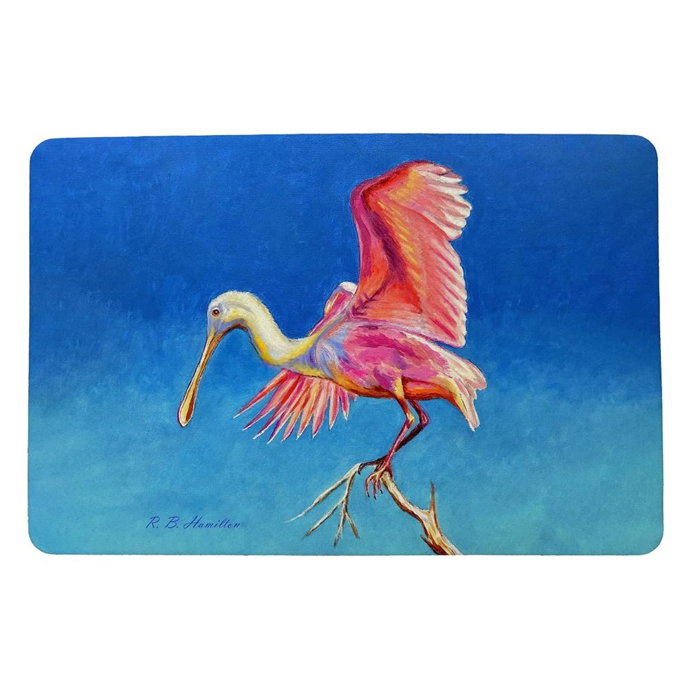 Betsy Drake Spoonbill Wings Door Mat 18x26