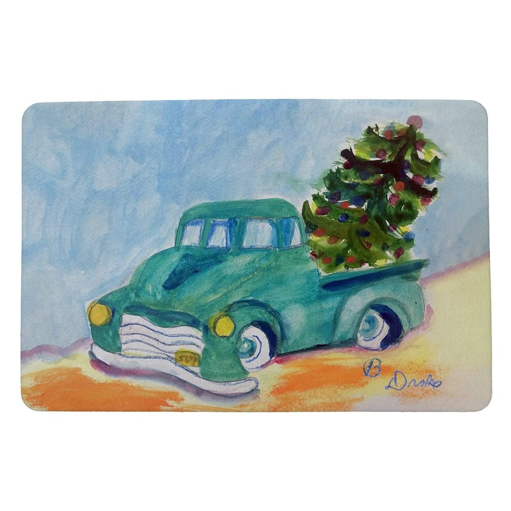Betsy Drake Green Truck Door Mat 18x26