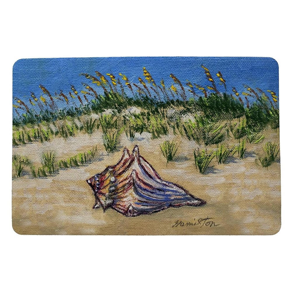 Betsy Drake Conch Found Door Mat 18x26