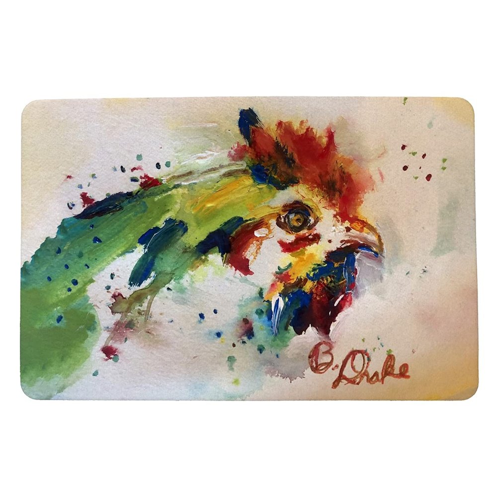 Betsy Drake Chicken Portrait Door Mat 18x26