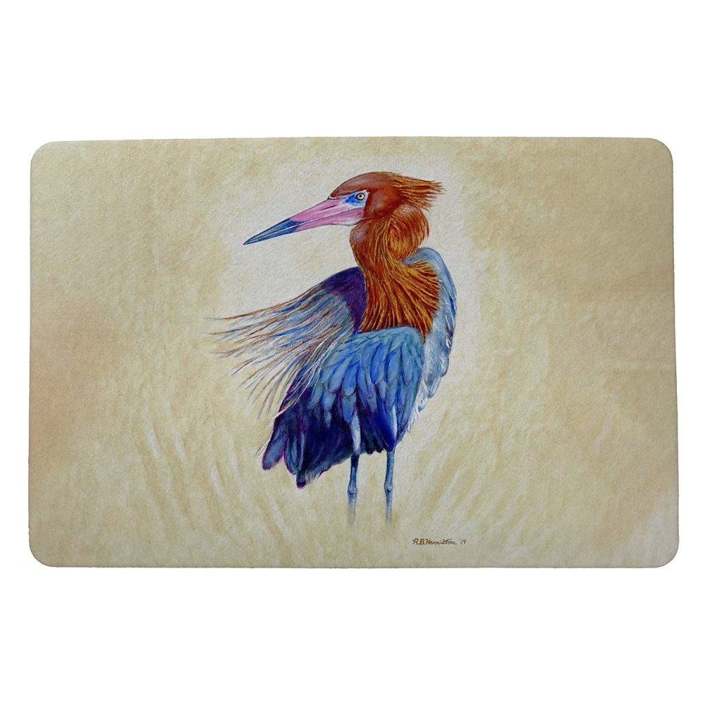 Reddish Egret Portrait Door Mat 18x26